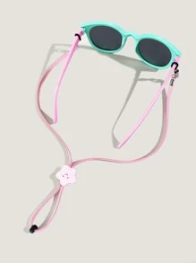 Cute 3pcs Crown & Cartoon Decor Glasses Rope Glasses Accessories For Women