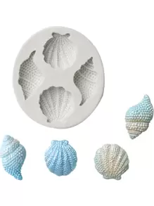 1pc Shell Shaped DIY Silicone Mold - Light Grey - View 1