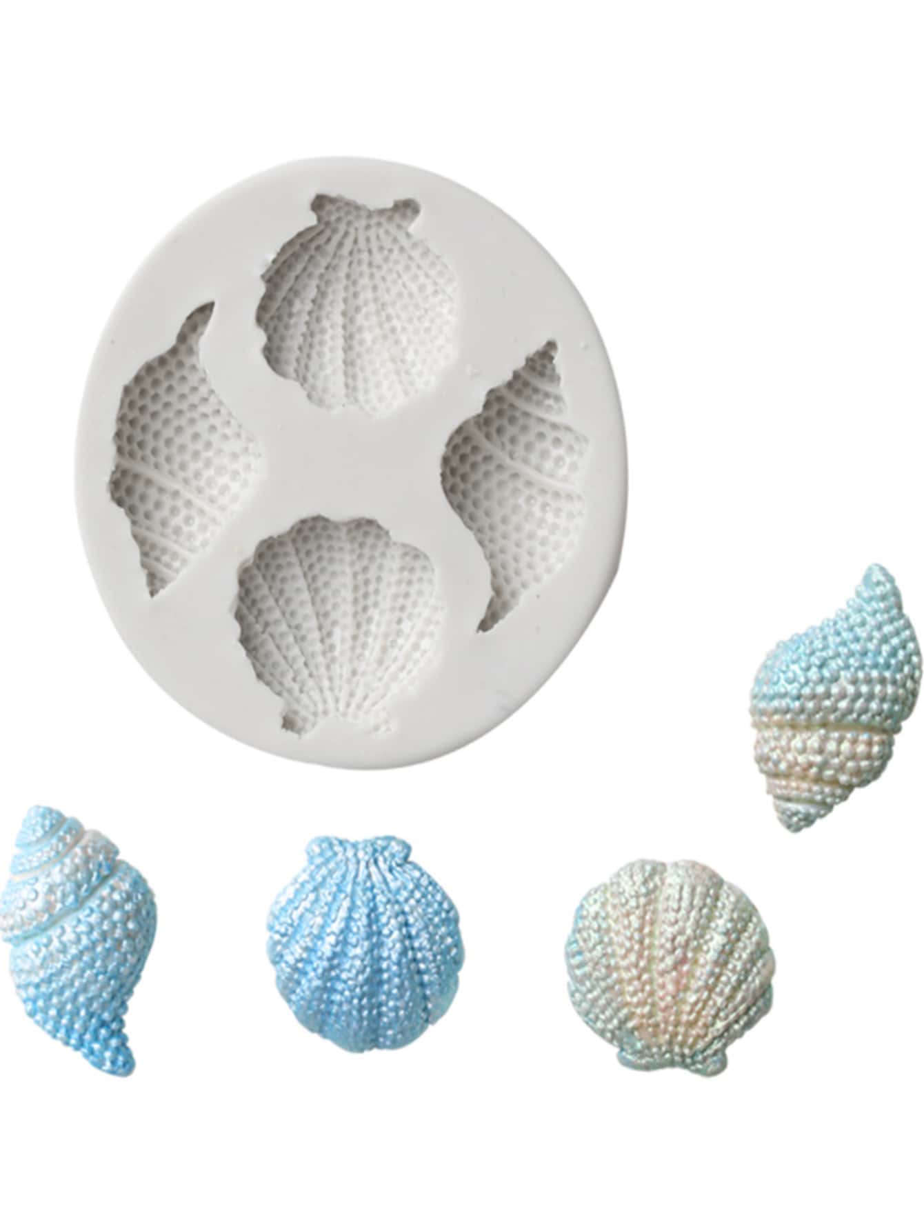 1pc Shell Shaped DIY Silicone Mold - Light Grey - View 1