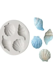 1pc Shell Shaped DIY Silicone Mold - Light Grey - View 3