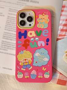Kawaii Cartoon Graphic Phone Case Compatible With iPhone15/15Plus/15Pro/15Promax - Multicolor - View 2