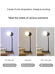 3 In 1 Wireless Charger With Lamp - Black - View 5