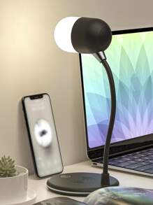 3 In 1 Wireless Charger With Lamp - Black - View 2