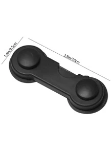 1 件多功能安全锁，简易黑色 ABS 婴儿柜门锁，适用于家庭 - 黑色 - 查看 3