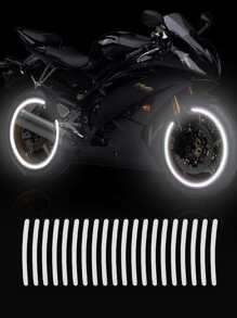 20入組摩托車反光條 - 白色 - 查看 1