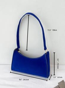 Neon Blue Bag Women Shoulder Bag, Blue - Royal Blue - View 3