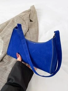 Neon Blue Bag Women Shoulder Bag, Blue - Royal Blue - View 2