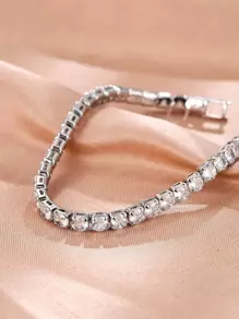 Pulsera zirconia cúbica - Plateado - Ver 2
