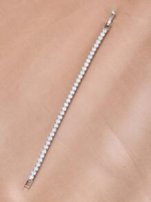 Pulsera zirconia cúbica - Plateado - Ver 4