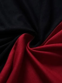 Manfinity Homme Hombres Camiseta con estampado de mano de color combinado