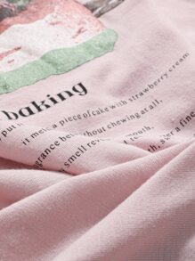 DAZY Cake & Slogan Graphic Tee - Baby Pink - View 3