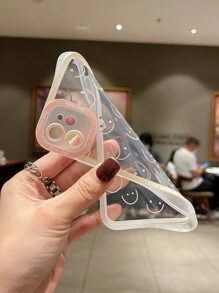卡通脸透明手机壳，兼容 11、 13、 14 Pro Max，国际版，非国内版 - 彩色 - 查看 4
