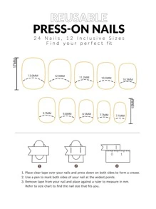 升級你的外表，24入組短款橢圓形藍色磨砂加可愛卡通設計假指甲套裝，女士和女孩專用貼片指甲美甲工具