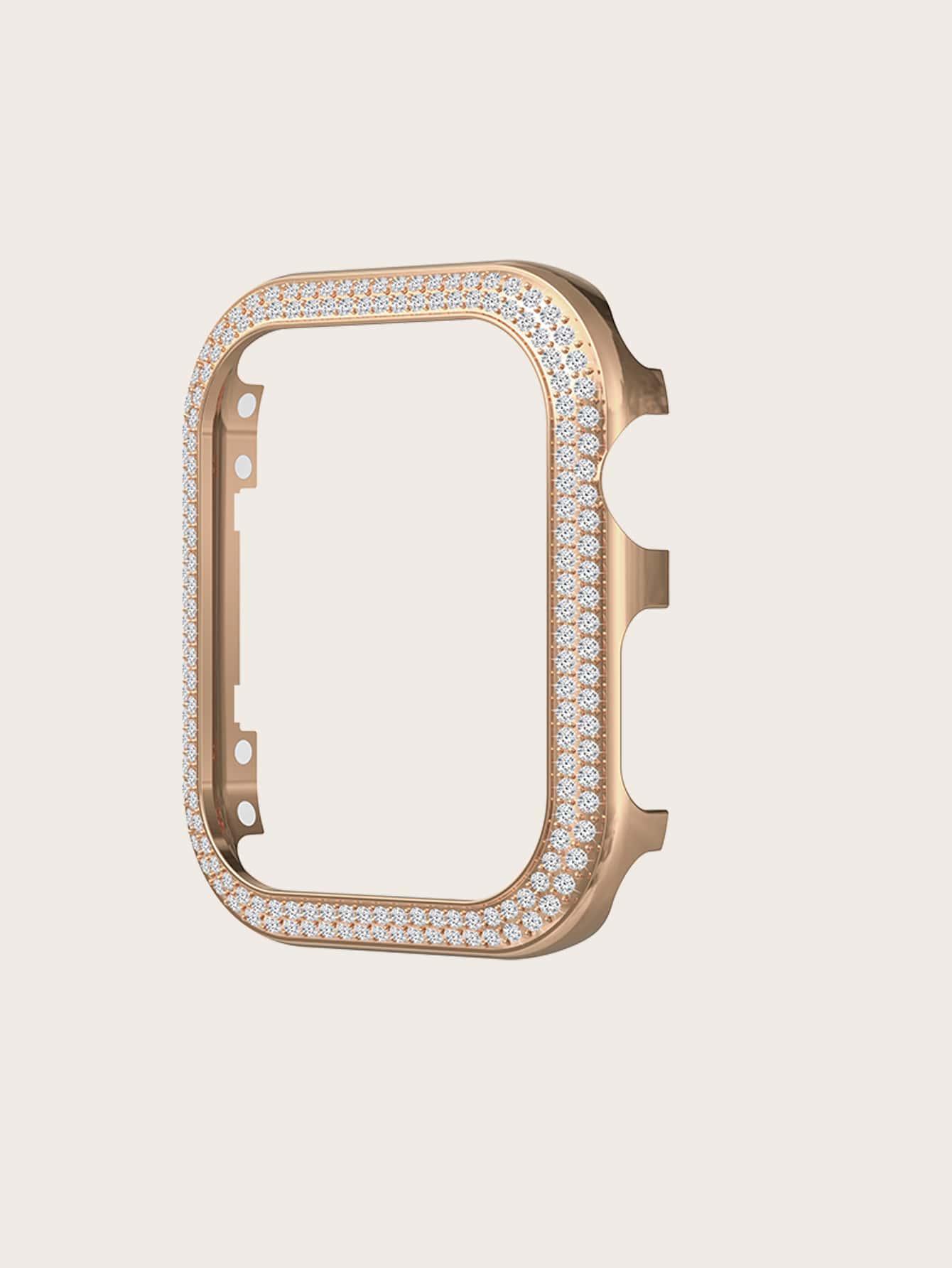 Rhinestone Decor Watch Case Compatible With Apple Watch