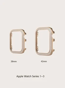 Rhinestone Decor Watch Case Compatible With Apple Watch