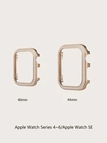 Rhinestone Decor Watch Case Compatible With Apple Watch