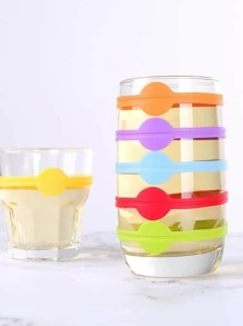 6pcs Random Silicone Wine Glass Marker - Multicolor - View 2