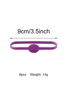 6pcs Random Silicone Wine Glass Marker - Multicolor - View 5