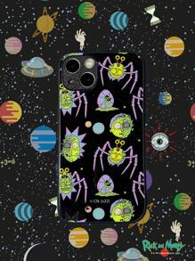 Rick and Morty | ROMWE Street Life Cartoon Graphic Phone Case - Multicolor - View 1