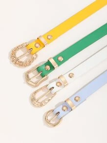 4入組鏈條搭扣腰帶附打孔工具 - 彩色 - 查看 3