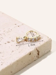 銅方晶鋯石裝飾鼻環適合女士和男士,龐克穿孔,A時尚身體鏈禮品適用於任何場合