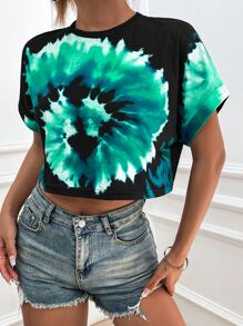 Women T-Shirts Tie Dye Casual - MultiWarna - View 6