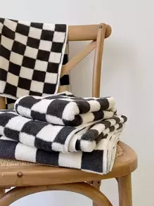 Một sợi lông cừu ca rô/San hô/Bầu trời đầy sao/Than tre Sợi lông cừu san hô mềm mại, thấm hút, khô nhanh Khăn tay/mặt/khăn tắm hoặc khăn tắm dùng trong gia đình - Nhiều màu - Xem 2