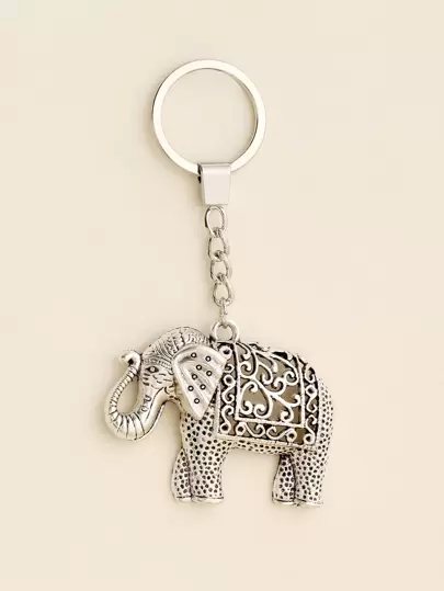 Cute Elephant Keychain, Vintage Thai Elephant Keychain, Gift For Mother, Father, Friends Car Accessories Goth Y2k