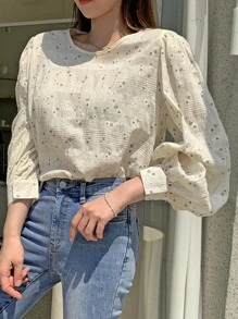 DAZY Ditsy花卉主教袖上衣