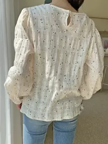 DAZY Ditsy花卉主教袖上衣