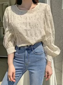 DAZY Ditsy花卉主教袖上衣