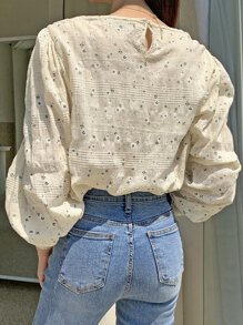 DAZY Ditsy花卉主教袖上衣