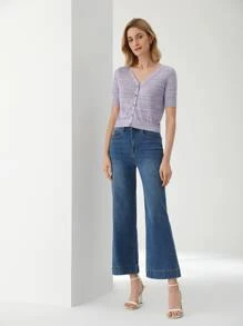 MOTF PREMIUM LINEN SPACE DYE CARDIGAN - Lilac Purple - View 10