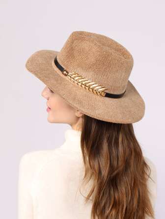 腰帶裝飾軟呢帽