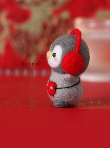 1set Penguin Shaped Wool Felt Poke Material Kit - Multicolor - View 4