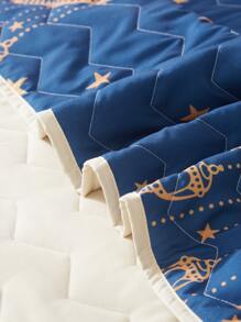 Eid Sheep Print Quilted Bedspread - Multicolor - View 2