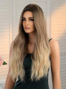 Long Curly Synthetic Wig - Multicolor - View 3