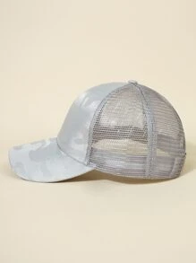 1pc Fashion Women Camo Pattern Trucker Hat - Grey - View 4