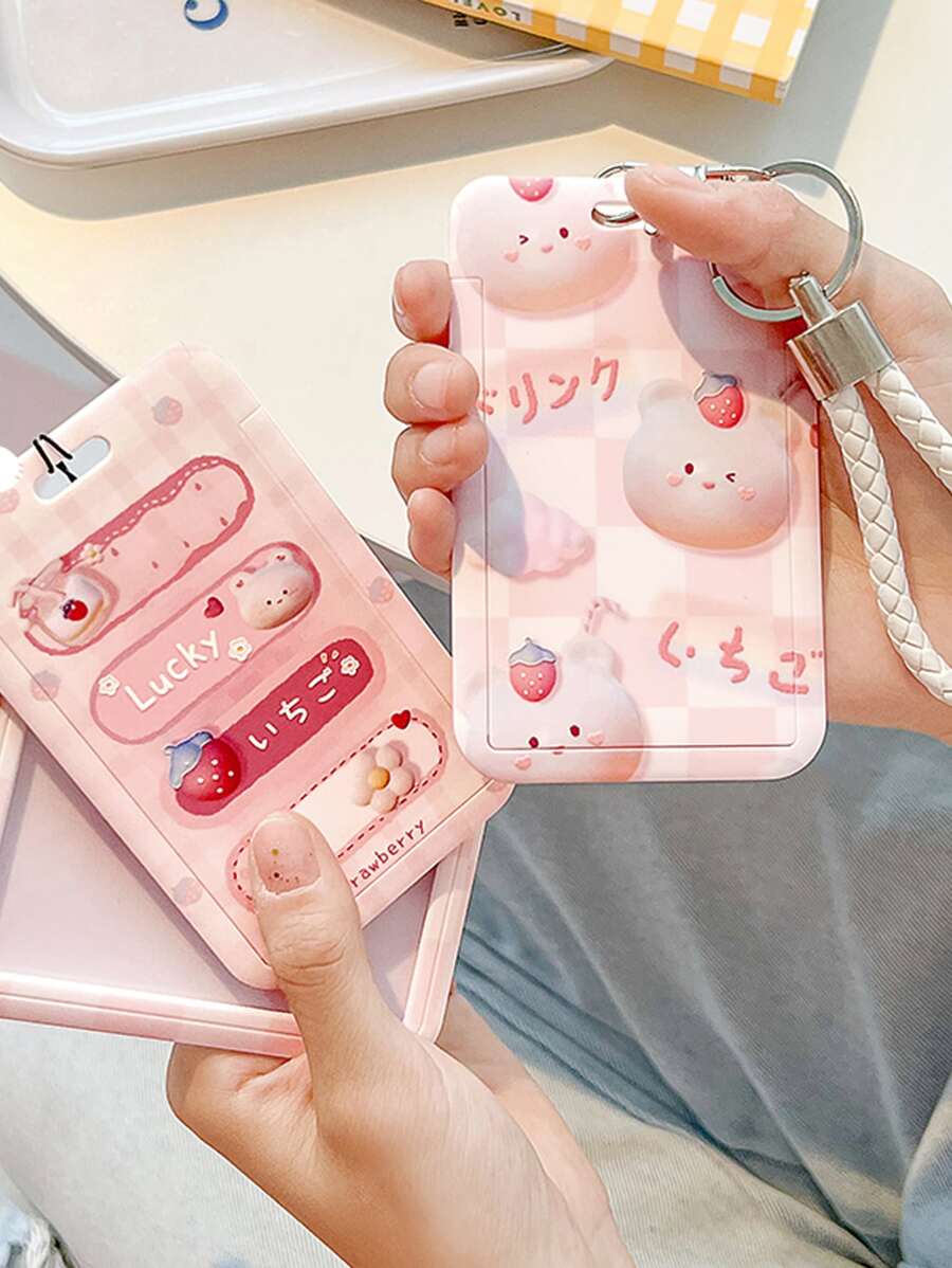 1pc Cartoon Graphic Random Business Card Case - Multicolor - View 1