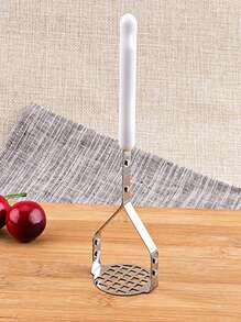1pc Stainless Steel Vegetable Masher - White - View 1