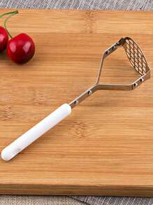 1pc Stainless Steel Vegetable Masher - White - View 4