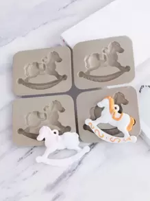 1pc Trojan Horse Shaped DIY Silicone Mold - Grey - View 2