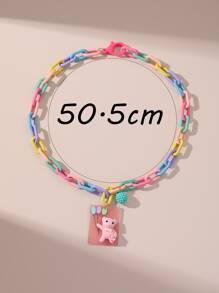 Gấu Chi tiết Hình học Vòng cổ màu ngẫu nhiên - Nhiều màu - Xem 3