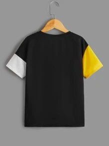 SHEIN Boys Colourblock Antlers Print Tee - Multicolor - View 2