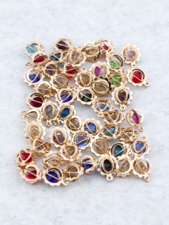 50pcs Flower Design DIY Pendant