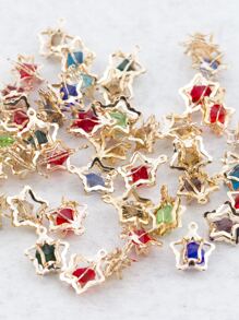 50 cái Rhinestone Trang Trí Ngôi Sao Tự Làm Mặt Dây Chuyền - Nhiều màu - Xem 2