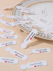 100 piezas Etiqueta de regalo con estampado de letra - Multicolor - Ver 2