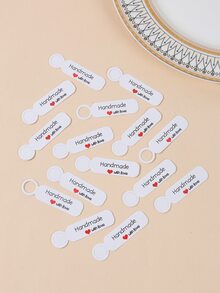 100 piezas Etiqueta de regalo con estampado de letra - Multicolor - Ver 4