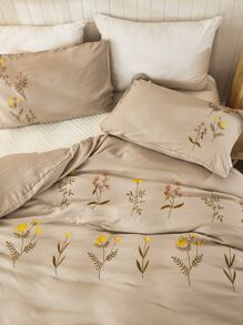 1. Bộ ga trải giường thêu hoa, bộ vỏ chăn phong cách Bohemian, bộ vỏ chăn phong cách Bohemian màu be, 3 món, bộ vỏ chăn thêu hoa kiểu trang trại cổ điển, quà tặng cho phái nữ, bộ ga trải giường jacquard mềm mại cho mọi mùa. - Màu Khaki - Xem 7