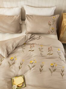 1. Bộ ga trải giường thêu hoa, bộ vỏ chăn phong cách Bohemian, bộ vỏ chăn phong cách Bohemian màu be, 3 món, bộ vỏ chăn thêu hoa kiểu trang trại cổ điển, quà tặng cho phái nữ, bộ ga trải giường jacquard mềm mại cho mọi mùa. - Màu Khaki - Xem 8